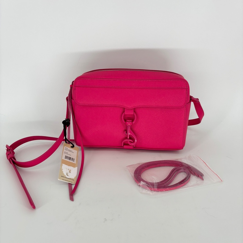 New Rebecca Minkoff MAB Camera Bag Bougainville Pink Women Size Small Crossbody